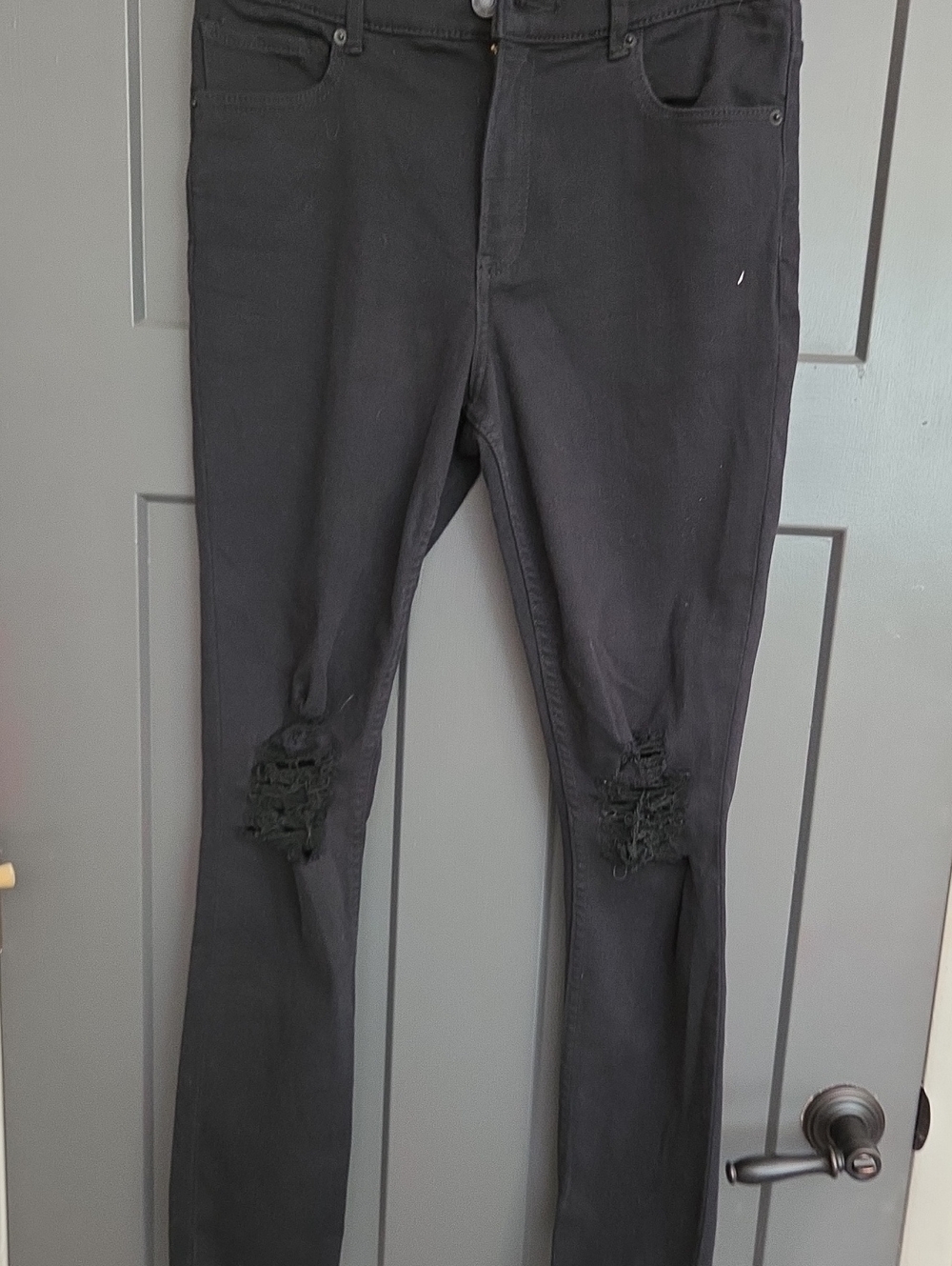 Express Distressed Black Denim Leggings